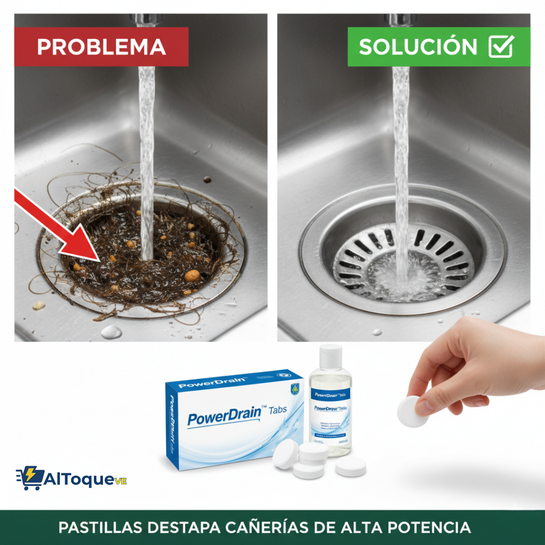 PowerDrain™ Tabs – Desintegra la obstrucción y el mal olor.