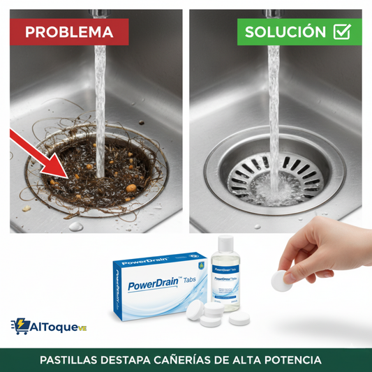 PowerDrain™ Tabs – Desintegra la obstrucción y el mal olor.