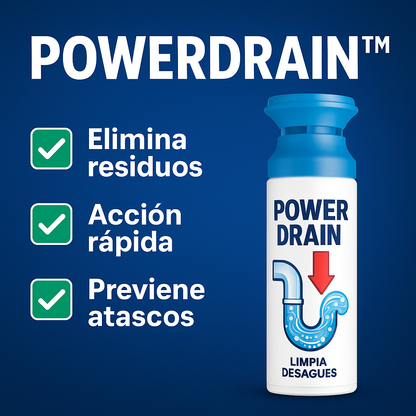 PowerDrain™ elimina atascos en minutos
