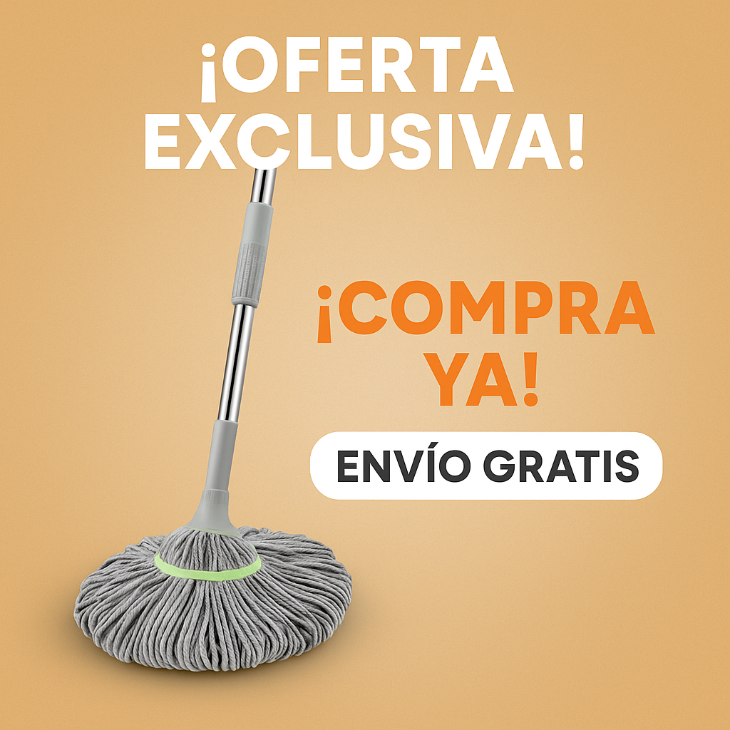 SpinMop™ – Trapeador de Escurrido Rápido y Manos Secas