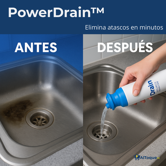 PowerDrain™ elimina atascos en minutos